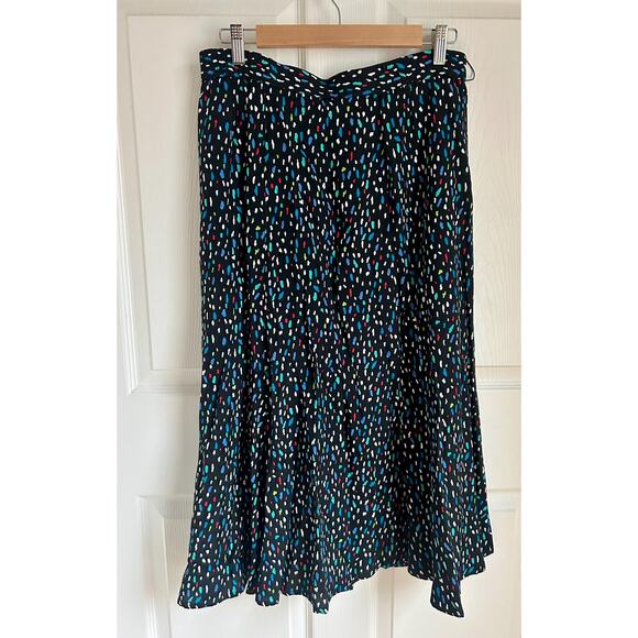 Vintage 100% Rayon Skirt with Confetti Pattern Size M/L| 80's 90's Style - Picture 8 of 8